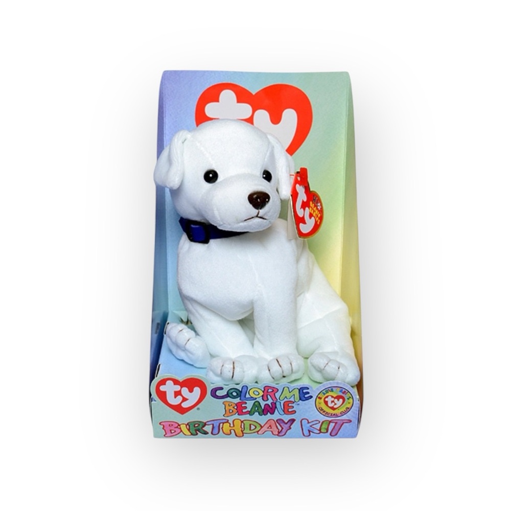 new Y2K Collectible: Beanie Babies Official Club 𖠌 Color Me Birthday Kit Dog 𖠌 - Picture 3 of 16